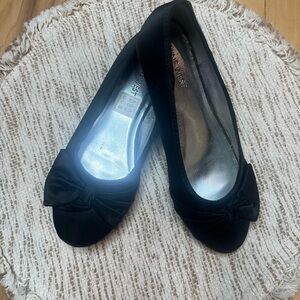 Nine West Black Bow Kids Dress Shoes